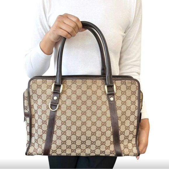 Gucci GG Monogram Shoulder Bag Briefcase - Picture 2 of 11